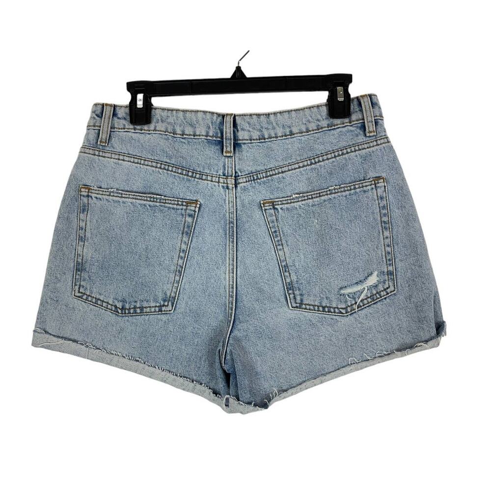 Lovers + Friends shorts light blue Jamie denim high rise cuffed - Picture 2 of 3